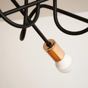 LED felületre szerelt csillár OXFORD 3xE27/15W/230V fekete