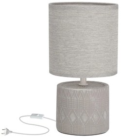 Szürke asztali lámpa textil búrával (magasság 26 cm) Dina – Candellux Lighting