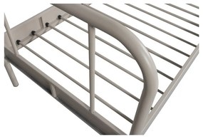 Bézs fém egyszemélyes ágy ágyráccsal 90x200 cm Mata – WOOOD