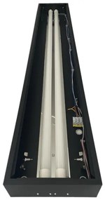 Fénycsöves lámpa T8 2xG13/18W/230V 120 cm fekete