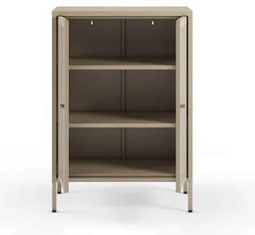 Krémszínű fém szekrény 70x100x40 cm Fayna – Marckeric