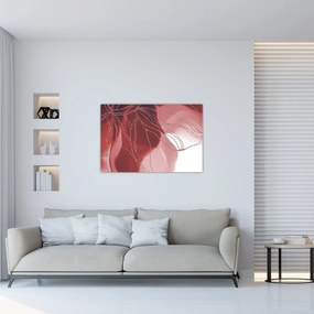 Kép - Piros absztrakt virág N⁰1 (90x60 cm)