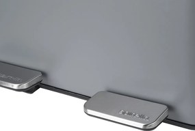 Sötétszürke acél szelektív pedálos szemetes 2x20 l Aliya – Spirella