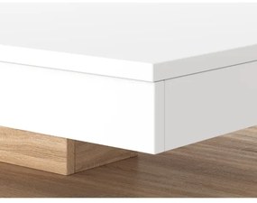 TIMO dohányzóasztal fehér/sonoma tölgy