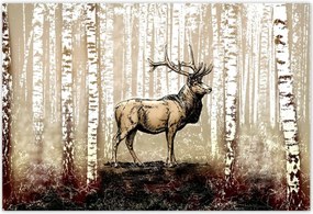 Poszterek 185x125 Szarvas Nyírfa Erdő