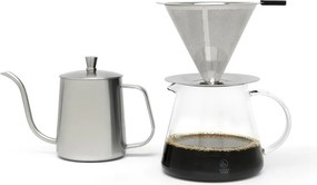 Ezüstszínű rozsdamentes acél kotyogós kávéfőző 500 ml Slow Coffee – Leopold Vienna