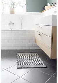 Fekete-fehér újrahasznosított műanyag fürdőszobai kilépő 50x80 cm Tara – Wenko