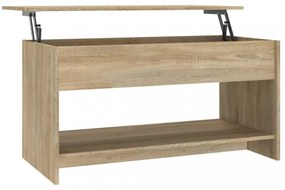 sonoma tölgy színű szerelt fa dohányzóasztal 102x50x52,5 cm