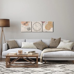 Kép - léggömbök a város felett , meleg tónusok (órával) (90x30 cm)