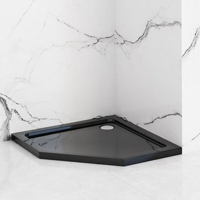 Zuhanytálca Diamond black 90x90