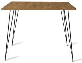 Étkezőasztal SANDALF 75x90 cm barna/fekete