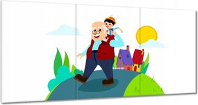 Vászonkép 180x90 Fából készült játékbaba orral