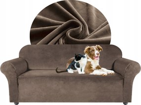 Kanapé Huzat Kanapé sarok Kakaóbarna velúr Rugalmas 145-185 cm