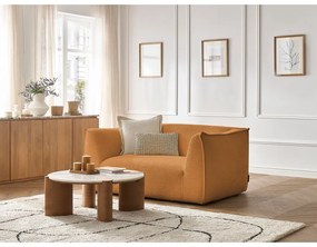 Mustársárga buklé kanapé 170 cm Giorgia – Bobochic Paris