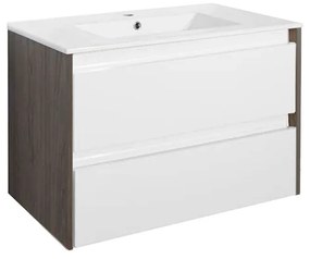 Porto 80 alsó szekrény mosdóval rauna szil-fehér