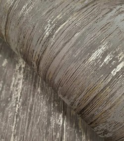 Holden Decor Textura Sapele arany-ezüst deszkamintás fémhatású vlies tapéta – 66150