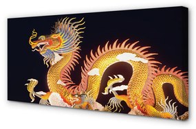 Canvas képek Arany japán sárkány 140x70 cm