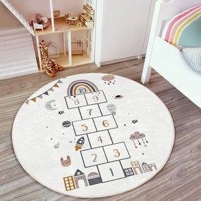 Krémszínű gyerek szőnyeg ø 120 cm Comfort – Mila Home