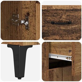 Széf fiókkal Régi fa 34 x 69,5 x 90 cm Faanyag