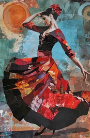 Poszter 53x81cm Flamenco tánc