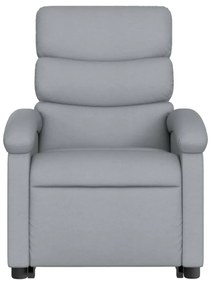 világosszürke szövet felállást segítő dönthető masszázsfotel