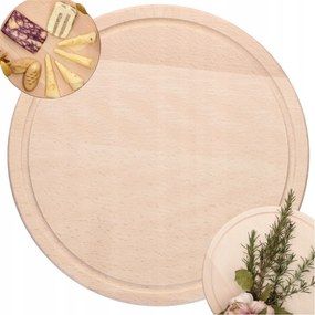 Kerek Tálaló Vágódeszka 25 cm Tartós Biztonságos Felület