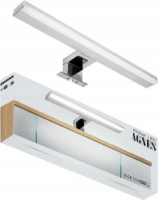 Fürdőszobai lámpa Led ezüst IP44 fali lámpa szekrény felett tükör gém Agnes