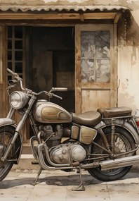 Poszter 68x98cm Motorkerékpár magányos kaland