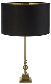 Searchlight EU81214BK - Asztali lámpa WHITBY 1xE27/10W/230V fekete/arany
