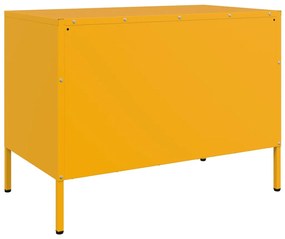 2 db mustársárga acél TV-szekrény 68 x 39 x 50,5 cm