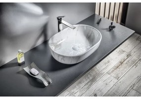 Sapho - DALMA 59x42 cm ráépíthető mosdó, kerámia/Carrara