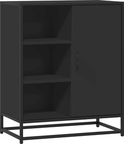 vidaXL fekete szerelt fa tálalószekrény 62x35x76 cm