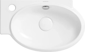 Uptrend mosdókagyló aszimmetrikus fali 42,5x26,5cm fehér TR4522 Coral L