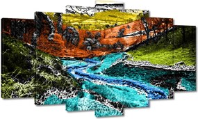 Festmények 140x80 Tájkép képregény stílusban