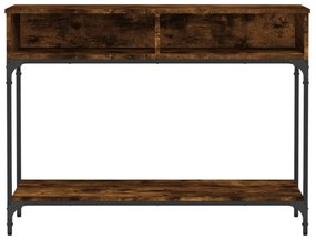 füstös tölgy színű szerelt fa tálalóasztal 100 x 30,5 x 75 cm