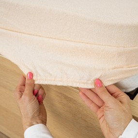 4Home frottír lepedő bézs színű, 200 x 220 cm