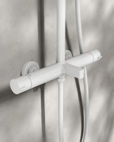 AREZZO design ELEGANT 3 funkciós termosztatikus zuhanyrendszer, matt fehér