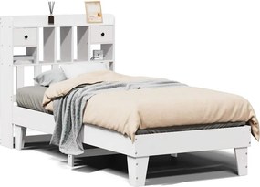 vidaXL fehér tömör fenyőfa ágy matrac nélkül 75 x 190 cm