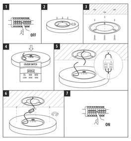 LED mennyezeti lámpatest LED/32W/230V 3000/4000/6500K átm. 40 cm barna