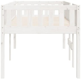 fehér tömör fenyőfa gyerekágy matrac nélkül 75 x 190 cm