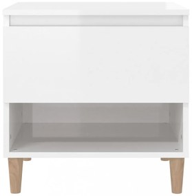 vidaXL 2 db fehér szerelt fa éjjeliszekrény 50 x 46 x 50 cm