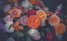 Divatos Flizelin Tapéta Ragasztóval Fali 3D Színes csokor 416x254 Ragasztó