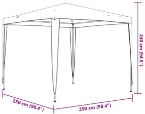 zöld rendezvénysátor 2,5 x 2,5 m 90 g/m²