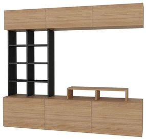 TV szekrény Sasa - Teak, Black