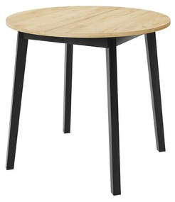 Széthúzható étkezőasztal 90 cm Kertare S 90 (arany craft tölgy + fekete) (2-4 személy részére). 1105355