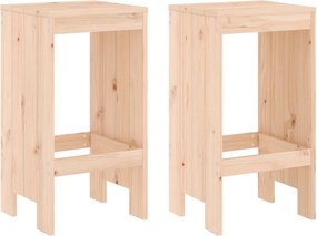 vidaXL 2 db tömör fenyőfa bárszék 40x36x75 cm