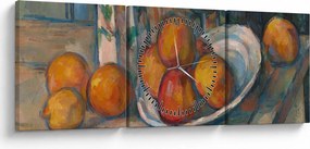 Kép - Paul Cézanne, Still Life with Milk Jug and Fruit, reprodukciók (órával) (90x30 cm)
