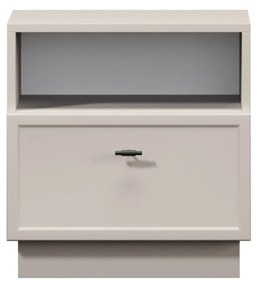 Lorini éjjeliszekrény 45 cm - kasmír / fekete T-bar fogantyú