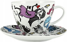 Beboki És Mások jumbo csészealj ferde 450 ml|Porcelán Bogucice