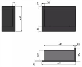 InFire - Sarok BIO kandalló 45x60 cm 3kW fekete